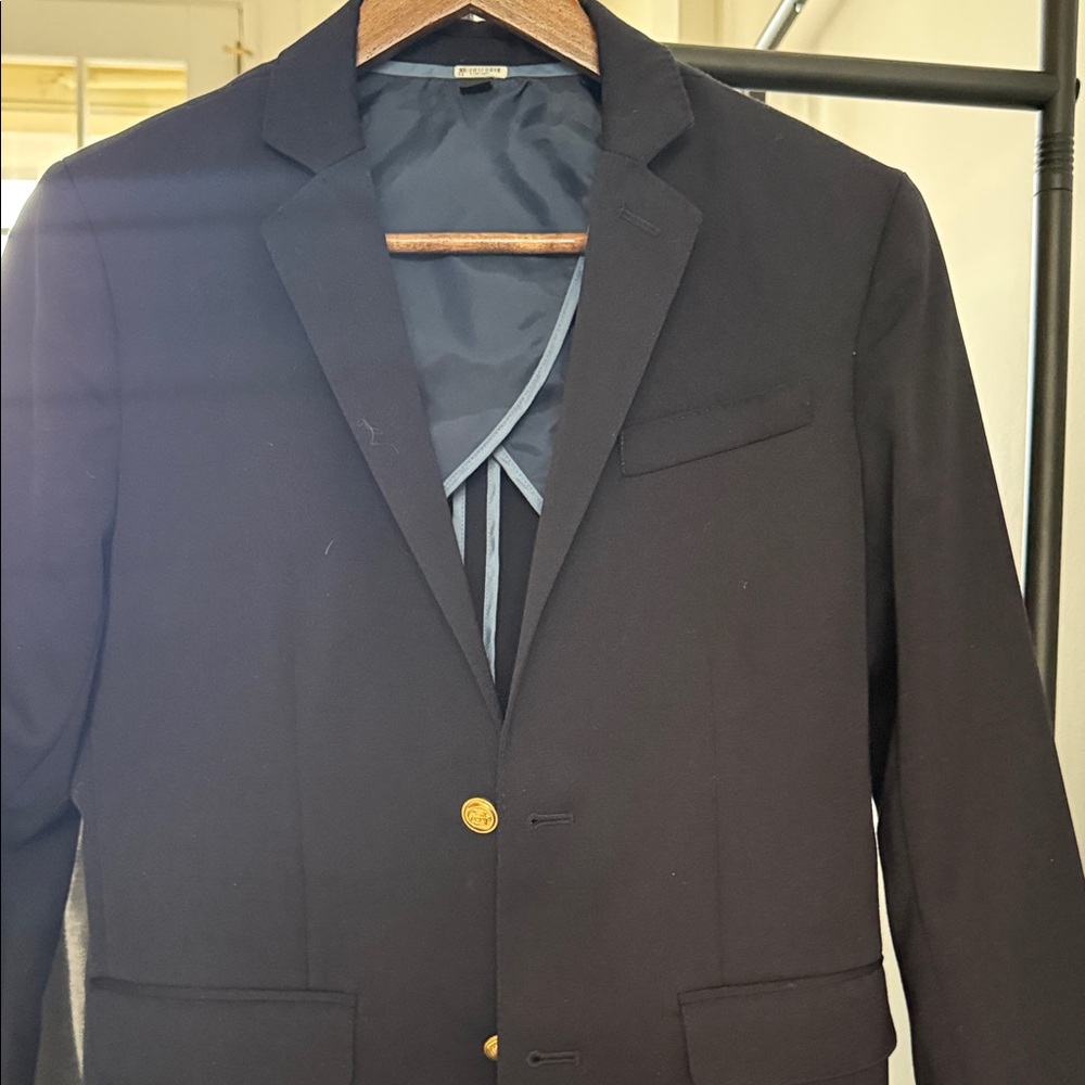 Men's Black Blazer with Gold Buttons